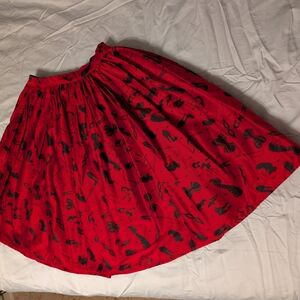 Pinup Couture Red A-Line Skirt